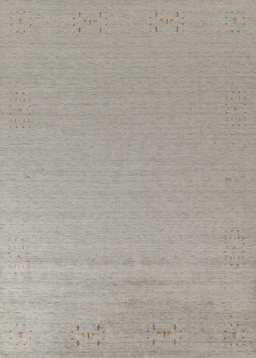 Ivory Tribal Gabbeh Indian Area Rug 9x12