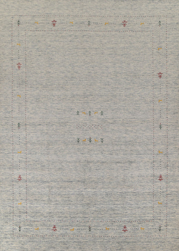 Tribal Ivory Gabbeh Indian Area Rug 9x12