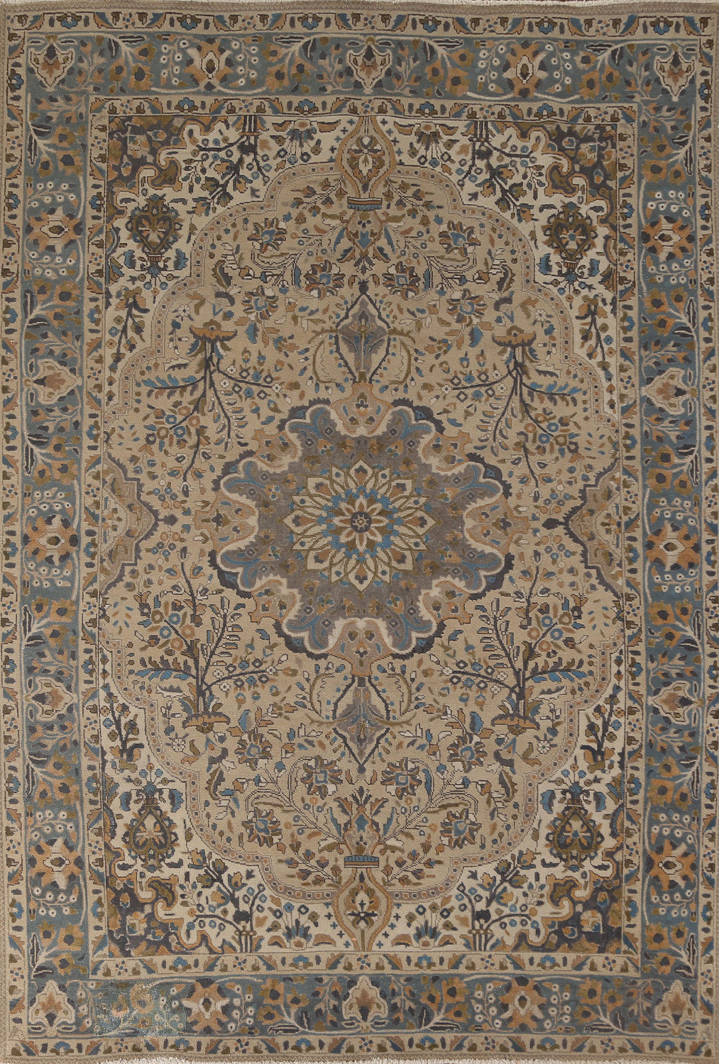 Vintage Wool Tabriz Persian Area Rug 7x10