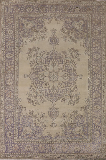 Vintage Wool Tabriz Persian Area Rug 7x10