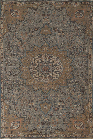 Vintage Floral Tabriz Persian Area Rug 5x8