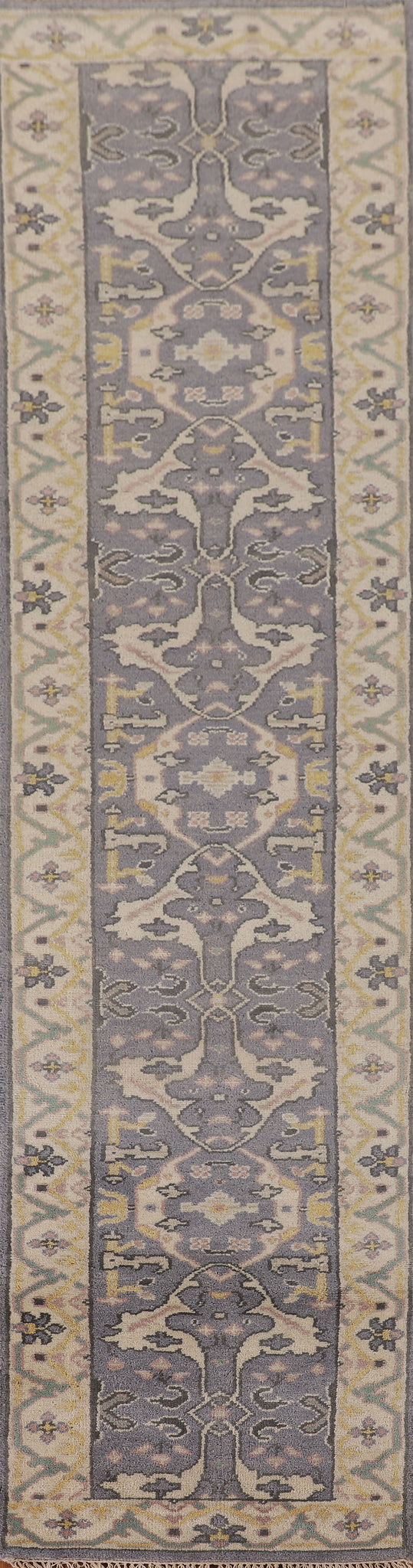 Handmade Lilac Oushak Indian Runner Rug 2x12