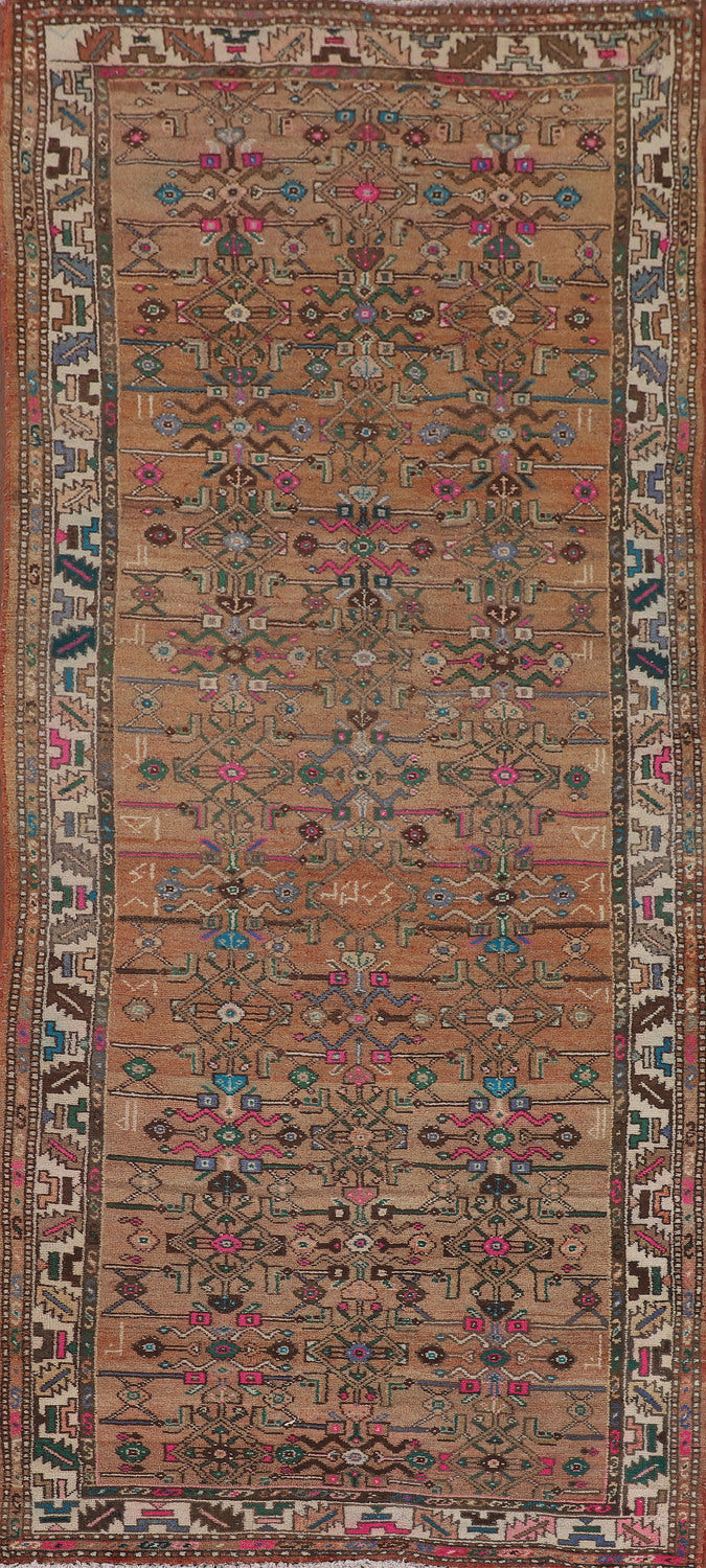 Geometric Hamedan Persian Runner Rug 4x9