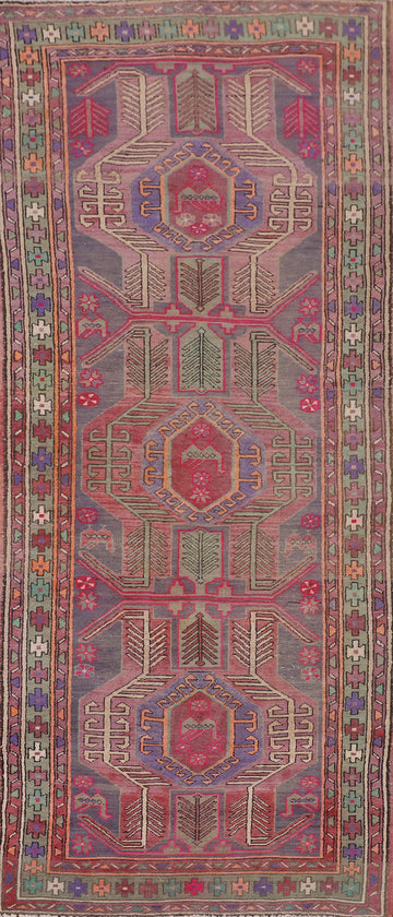 Over-Dyed Ardebil Persian Runner Rug 4x10