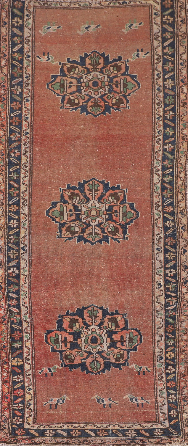 Vintage Wool Hamedan Persian Runner Rug 3x10