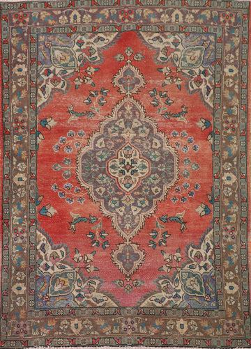 Vintage Wool Tabriz Persian Rug 5x6