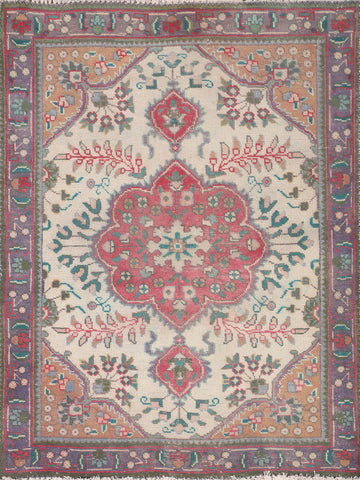 Vintage Wool Tabriz Persian Rug 3x5