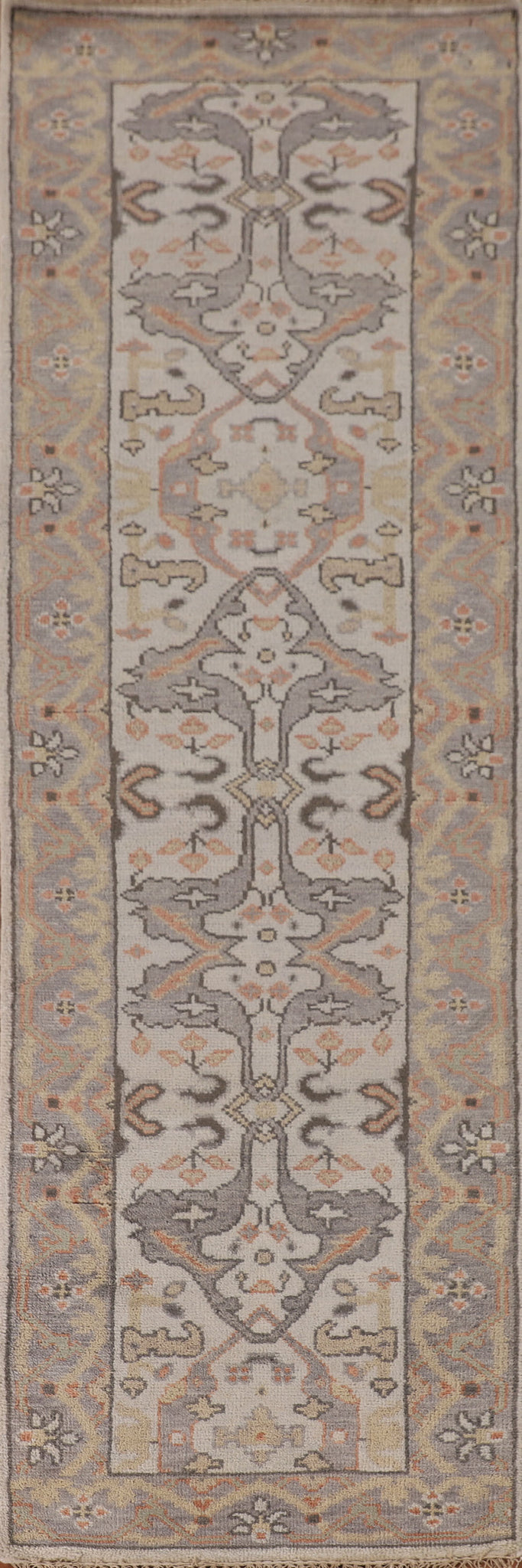 Handmade Oushak Oriental Runner Rug 3x10