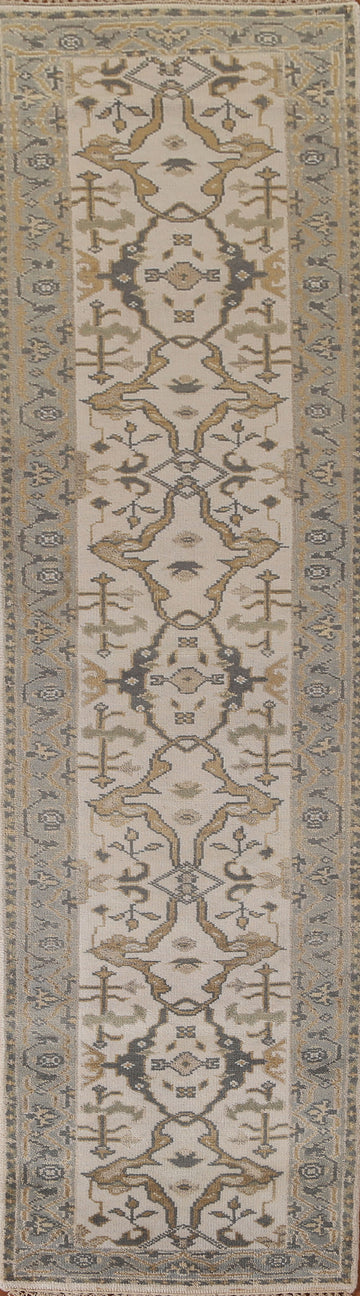 Handmade Oushak Oriental Runner Rug 2x12
