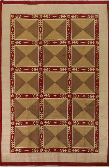 Geometric Nepalese Oriental Area Rug 9x12