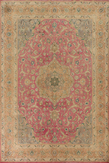 Handmade Pink Tabriz Persian Area Rug 8x11