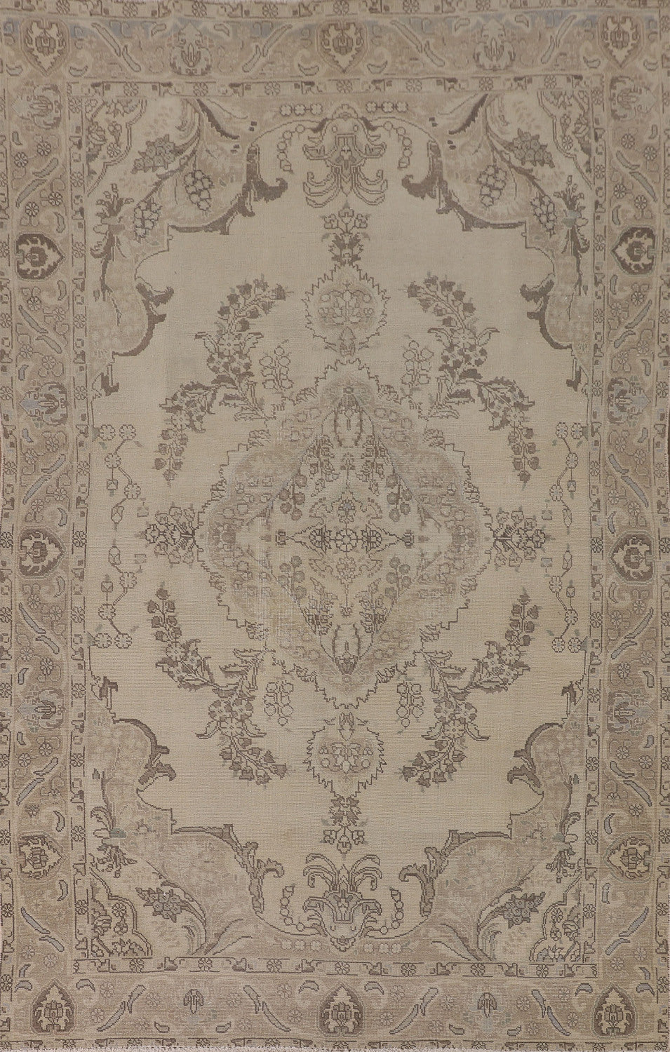 Distressed Wool Tabriz Persian Area Rug 6x10