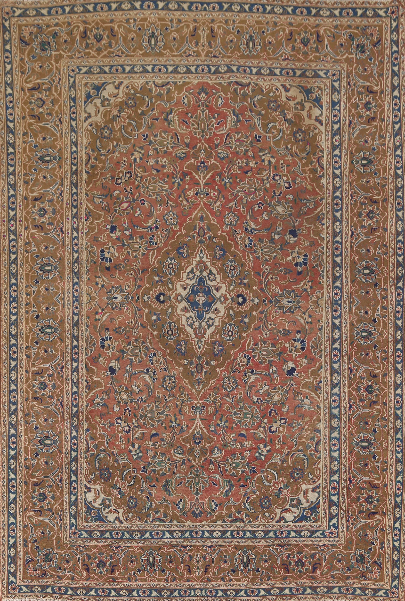 Traditional Mashad Persian Area Rug 6x9