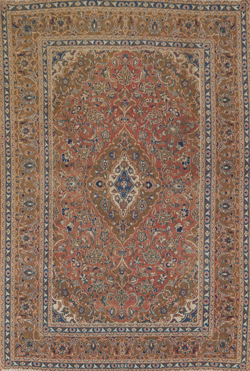 Traditional Mashad Persian Area Rug 6x9