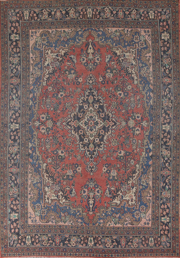 Vintage Hamedan Persian Area Rug 7x10