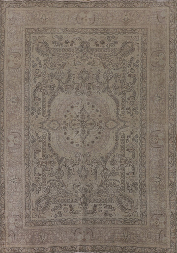 Distressed Tabriz Persian Area Rug 8x11