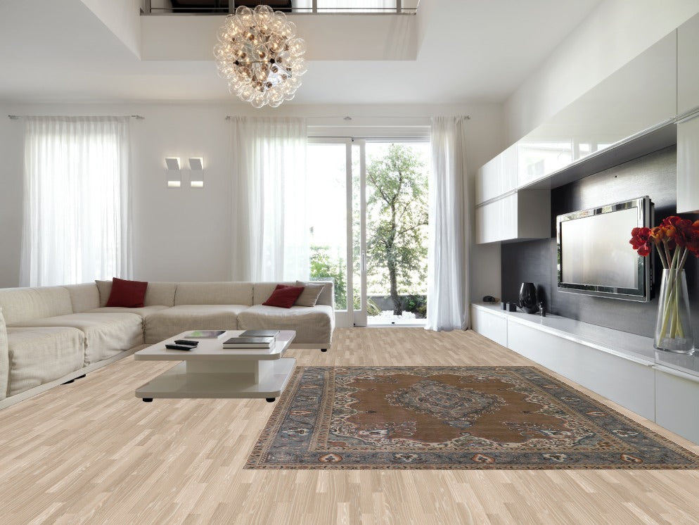 Brown Over Dyed Tabriz Persian Area Rug 9x13