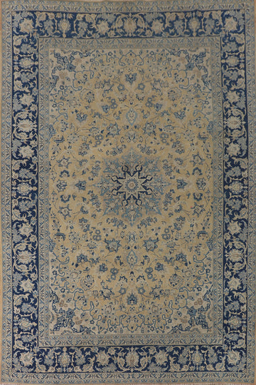 Vintage Distressed Najafabad Persian Area Rug 10x13