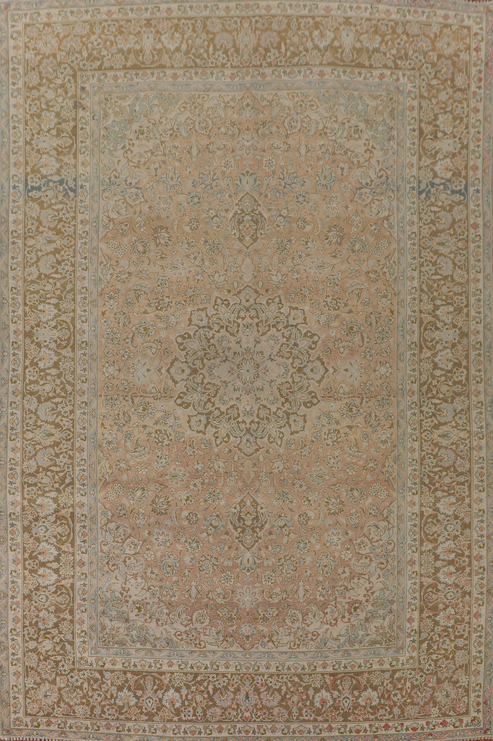 Distressed Kashan Persian Area Rug 10x13