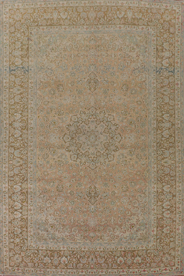 Distressed Kashan Persian Area Rug 10x13