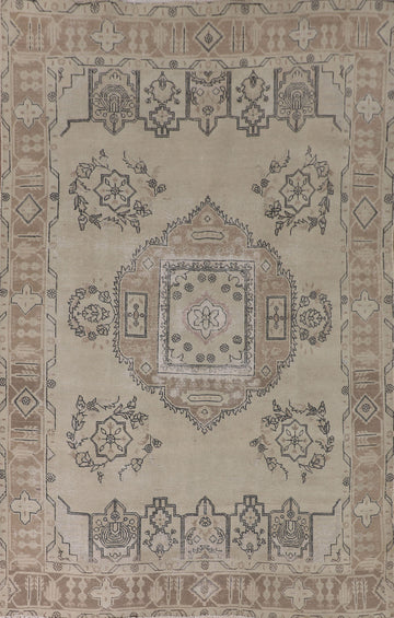 Distressed Wool Tabriz Persian Area Rug 7x10