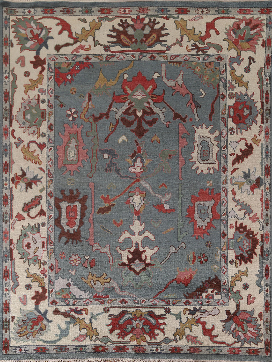 Handmade Blue Oushak Indian Area Rug 8x10