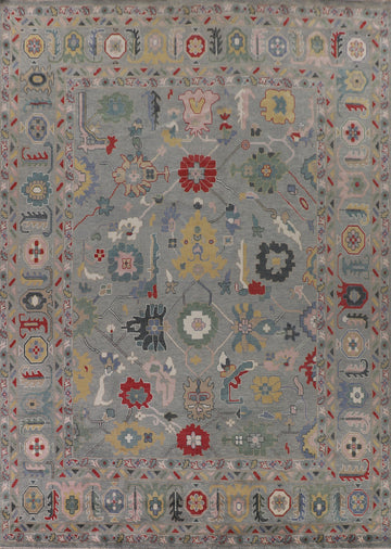 Handmade Floral Oushak Oriental Large Rug 12x15