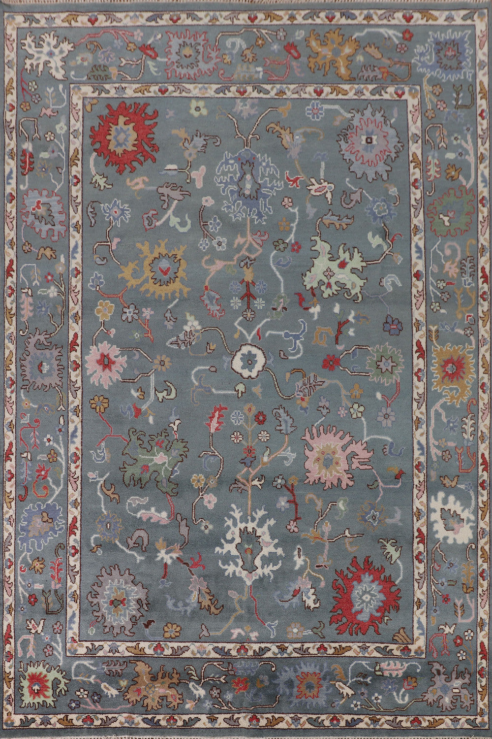 All-Over Floral Oushak Oriental Area Rug 9x12