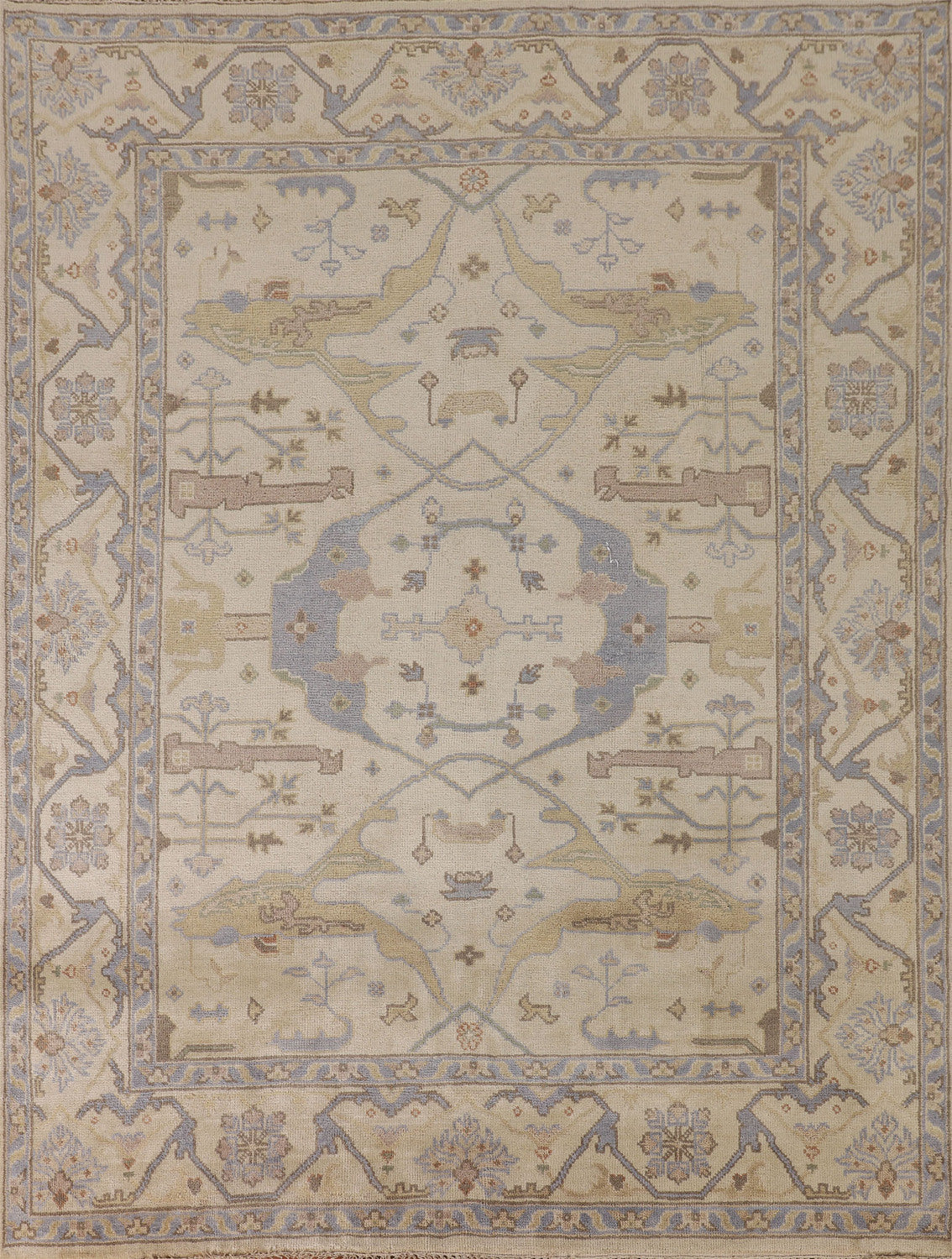 Handmade Wool Oushak Oriental Rug 8x9