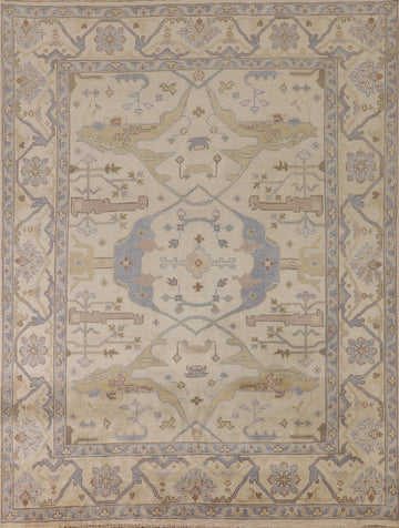 Handmade Wool Oushak Oriental Rug 8x9