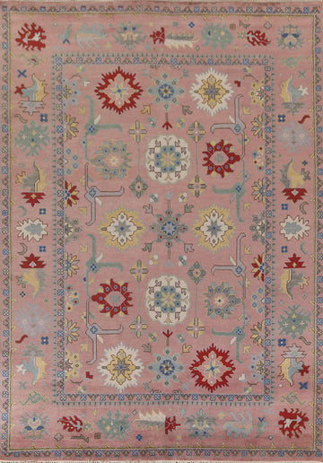 Light Pink Oushak Oriental Area Rug 9x12