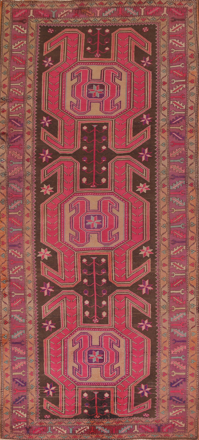 Over Dyed Wool Meshkin Persian Runner Rug 4x11
