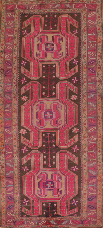 Over Dyed Wool Meshkin Persian Runner Rug 4x11