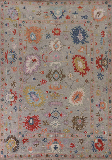 Handmade Floral Oushak Oriental Area Rug 9x12