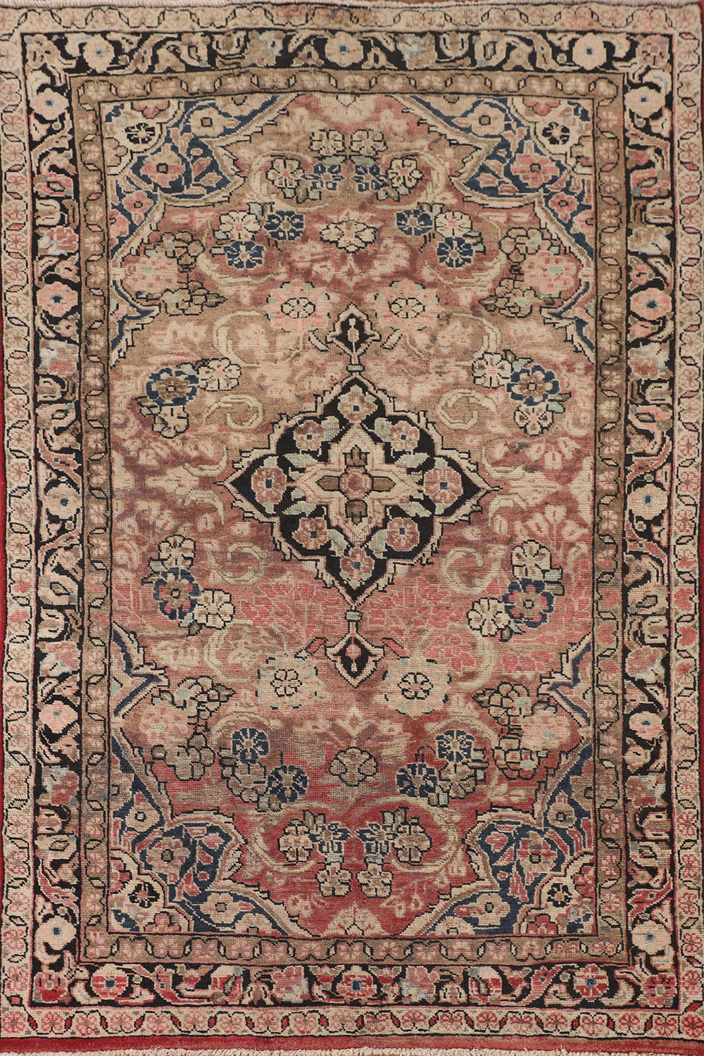 Handmade Wool Vintage Mahal Persian Rug 4x6