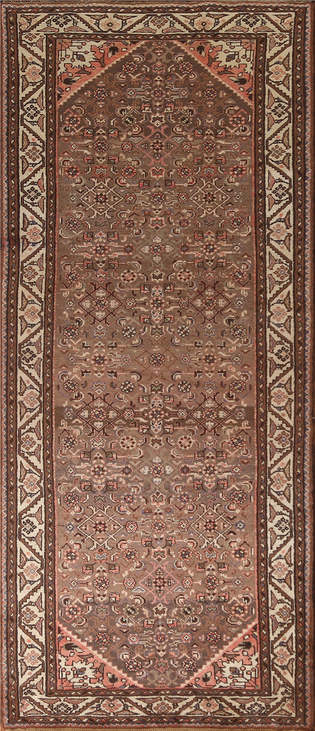 Geometric Hamedan Persian Runner Rug 4x10