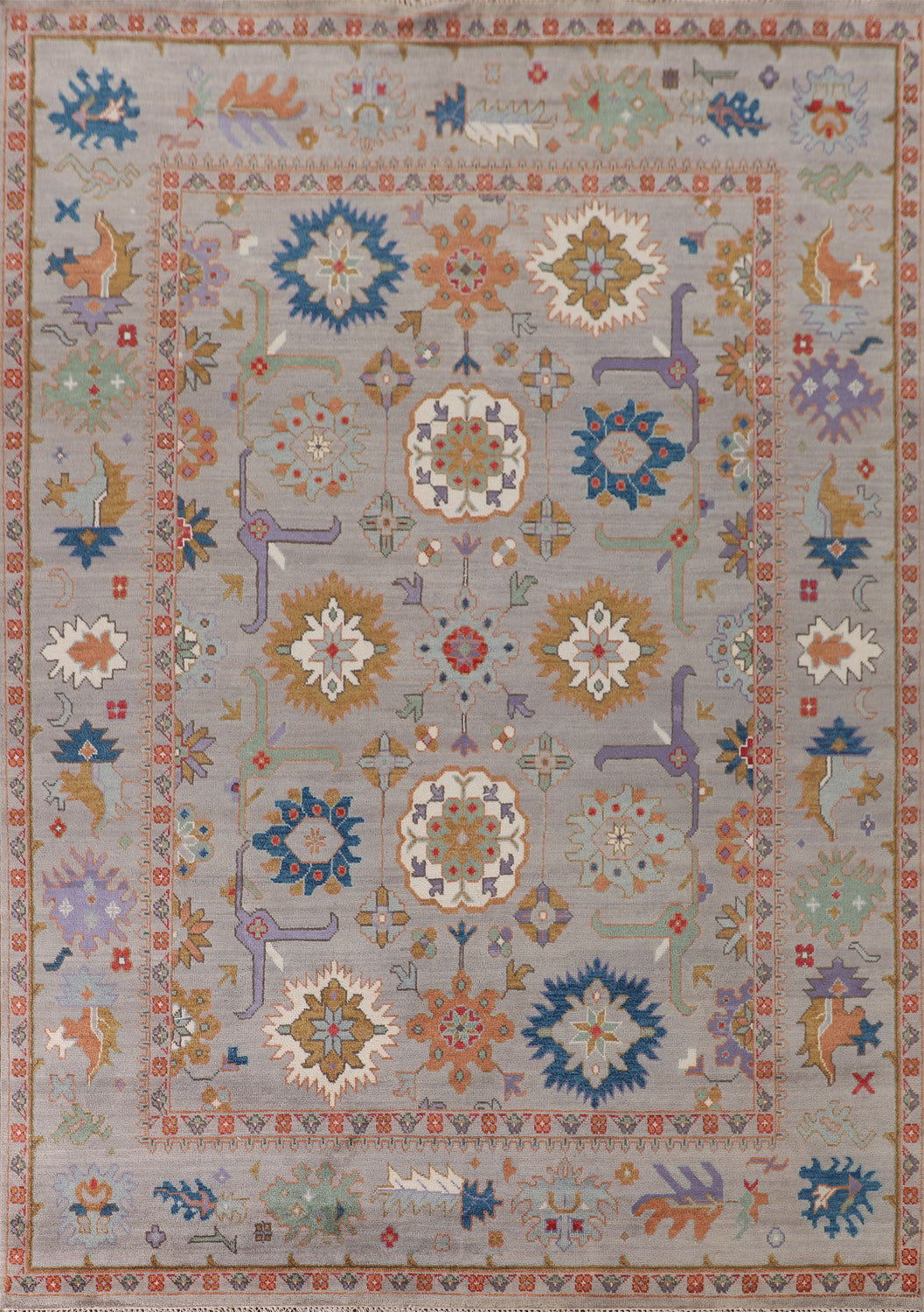 Handmade Oushak Oriental Area Rug 9x12