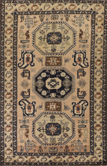 Vintage Tribal Ardebil Persian Area Rug 7x10