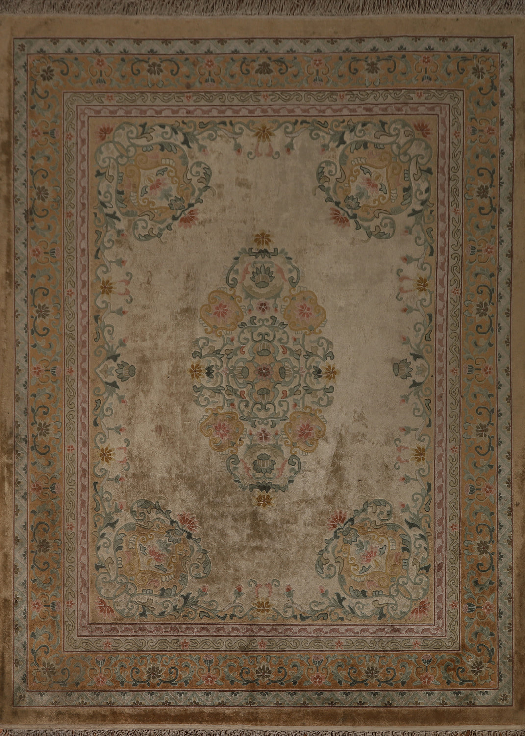 Handmade Silk Art-Deco Chinese Area Rug 8x10