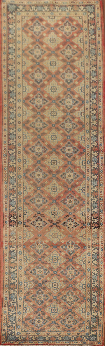 Geometric Hamedan Persian Runner Rug 3x12