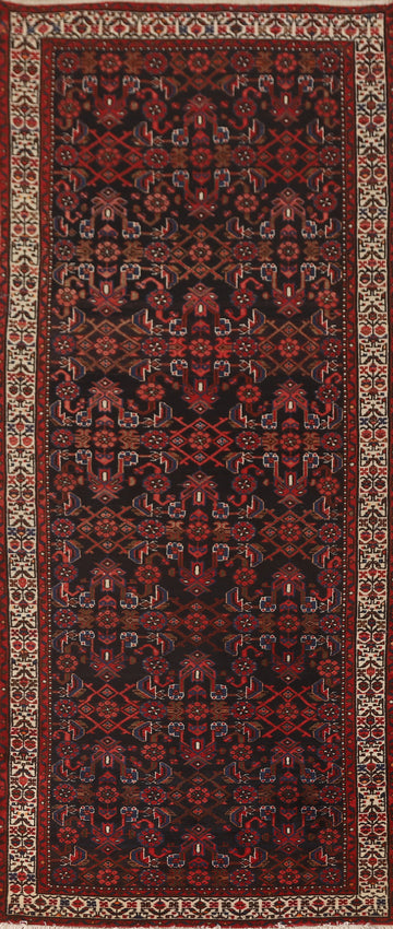All-Over Hamedan Persian Runner Rug 4x10