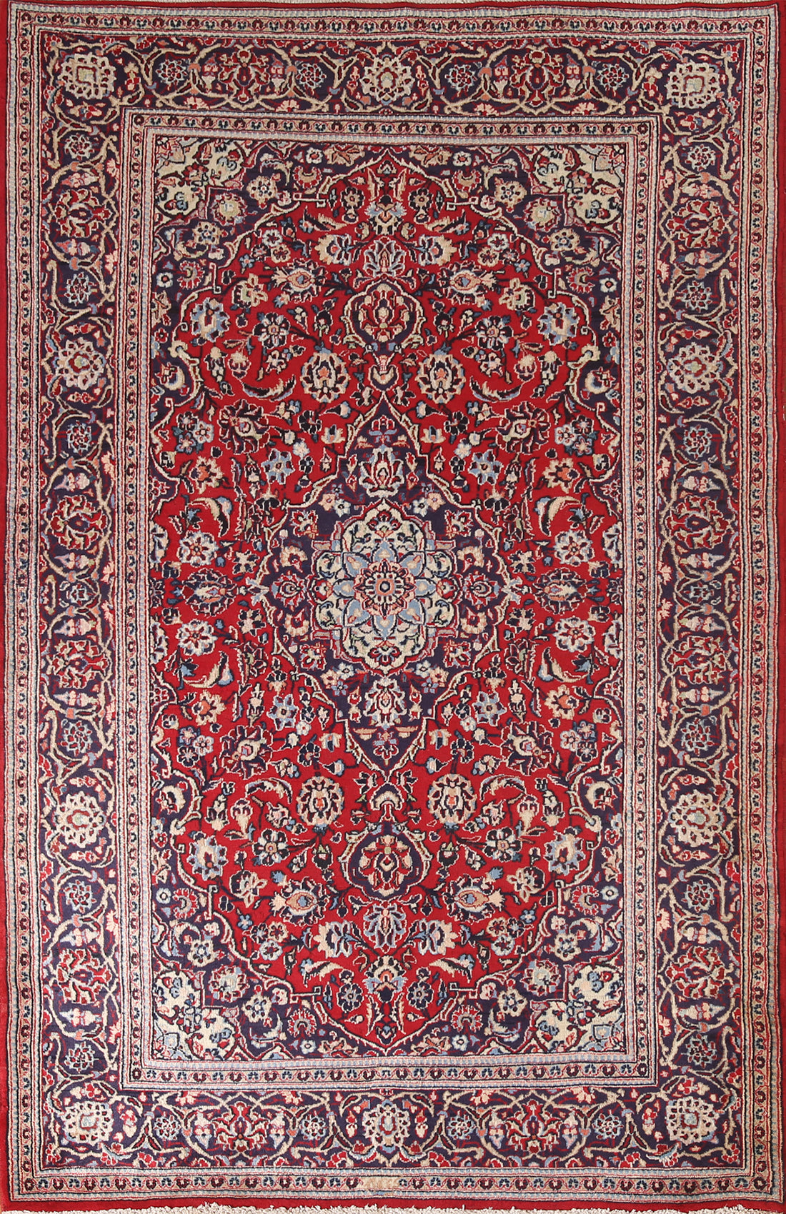 Traditional Kashan Persian Rug 4x7