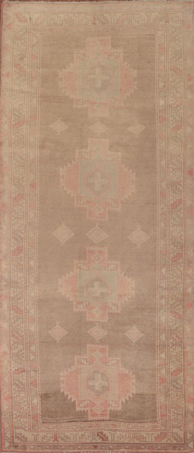 Vintage Wool Ardebil Persian Runner Rug 4x11