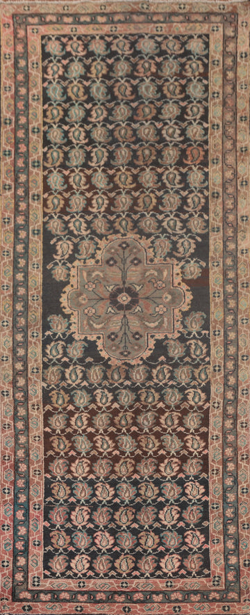 Handmade Wool Mahal Persian Runner Rug 4x10
