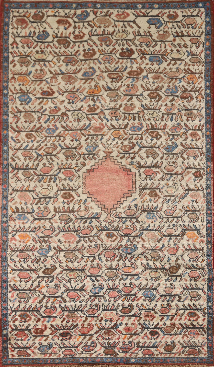 Tribal Geometric Hamedan Persian Rug 3x6
