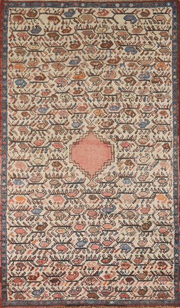 Tribal Geometric Hamedan Persian Rug 3x6