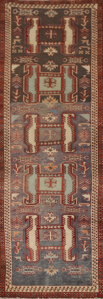 Tribal Wool Ardebil Persian Runner Rug 2x10