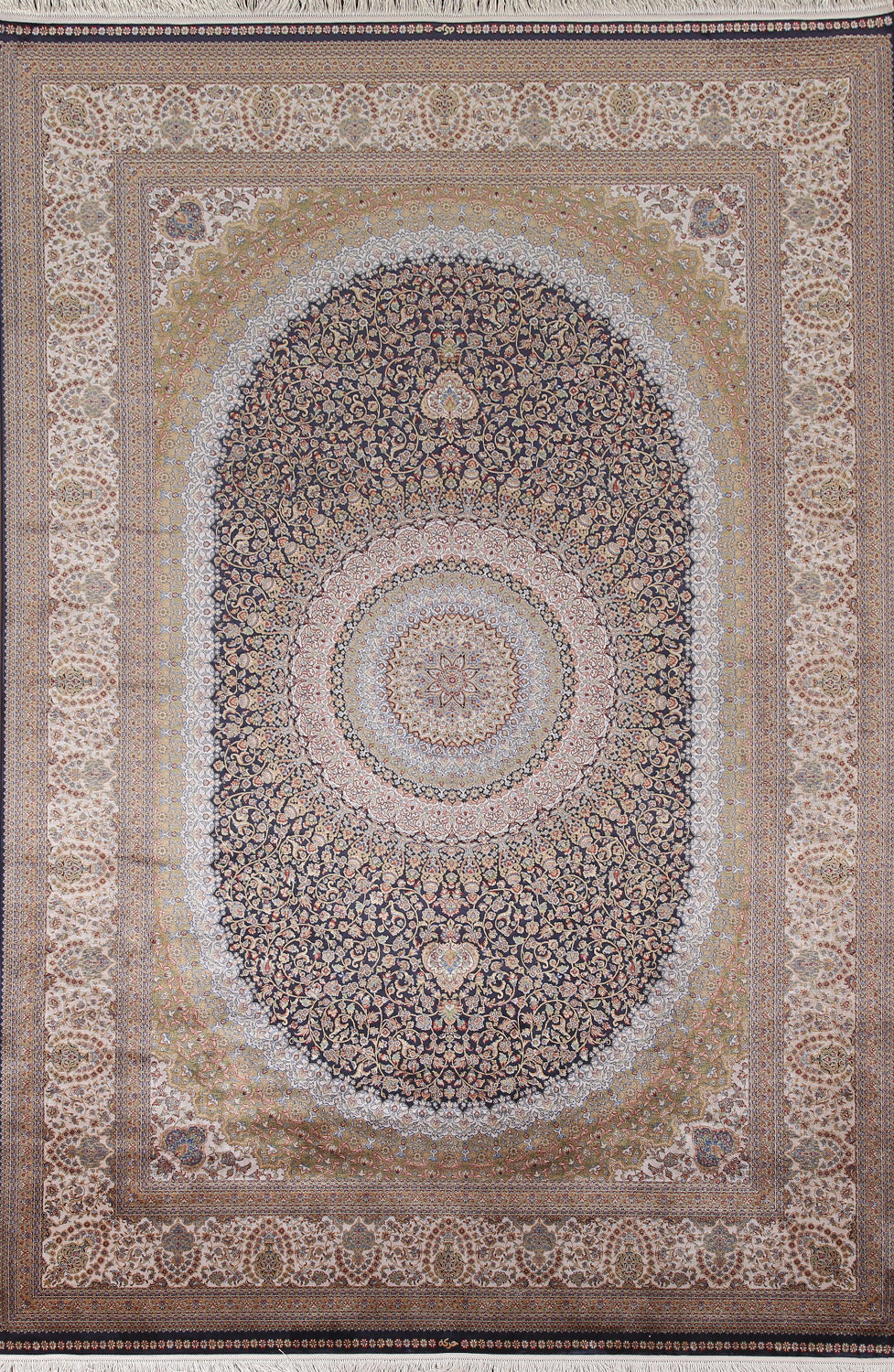 Floral Qum Turkish Traditional Area Rug 7x10