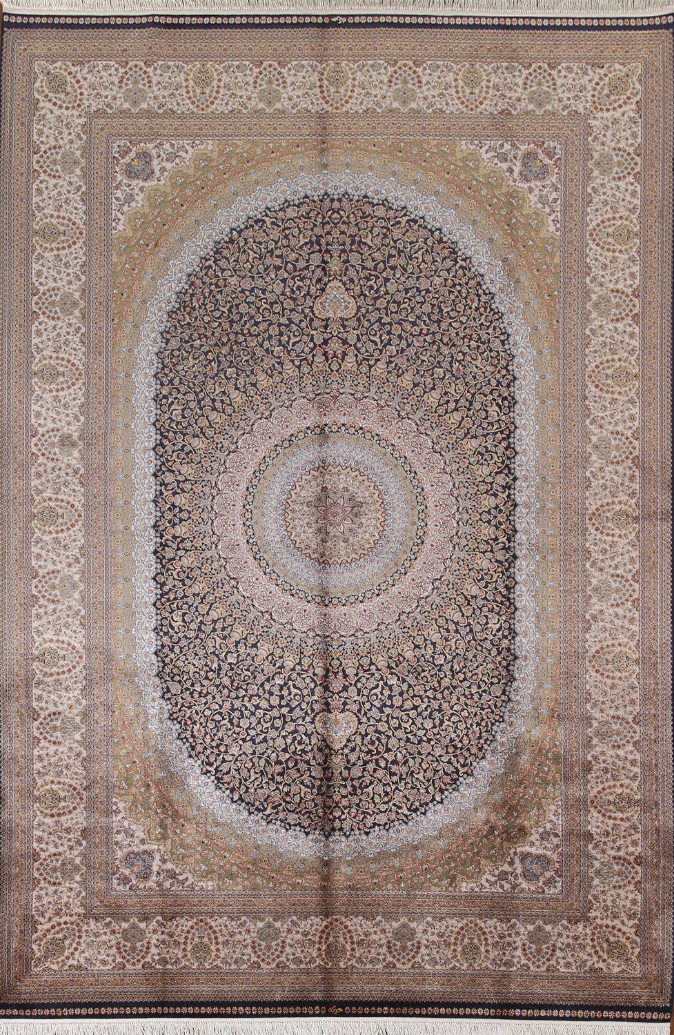 Silk Qum Turkish Traditional Rug 7x10