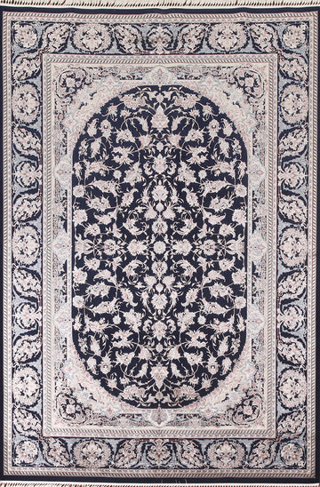 Navy Blue Kashan Traditional Area Rug 7x10
